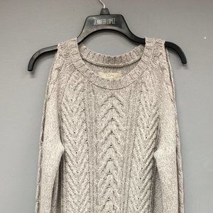 Grey LOFT Cold Shoulder Dress